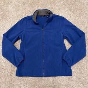 Lands' End Fleece Zip Jacket | Blue | Size M
